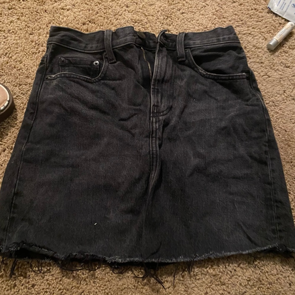 Everlane Black denim skirt